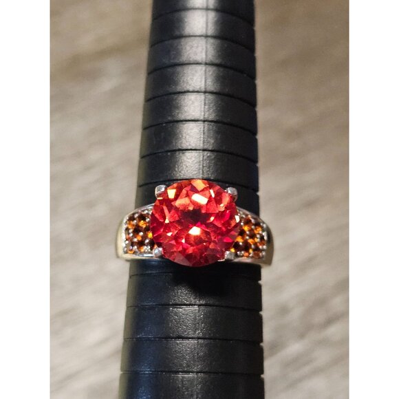 925 Sterling Silver Ruby Ring Size 12 - 7.24g - Picture 1 of 5